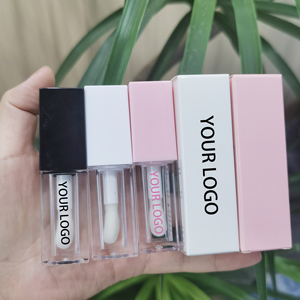 2025 mới nhất niêm yết 5ml vuông Lip Gloss ống nhỏ dễ thương Lipgloss container Lip Gloss Bao bì với bàn chải lớn - Product Image 1
