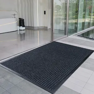 Double striation PVC Non-Slip door mats for home entrance welcome rubber pvc door mats