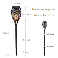 Lampe Torche Solaire Étanche pour Pelouse, 96 Led, Danse, Scintillement, Extérieur, 1/2/4 Packs