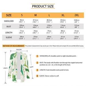 คาร์ดิแกนแขนยาวของผู้หญิงพร้อมกระดุมตกแต่งพิมพ์ลายสีพื้นและลายทางสำหรับฤดูใบไม้ผลิและฤดูใบไม้ร่วง - Product Image 5