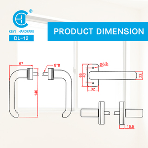 Keyi Phần Cứng DL-12 Chất Lượng Cao Nhôm Phụ Kiện Nội Thất Cửa Xử Lý Để Trung Đông Và Ấn Độ - Product Image 6