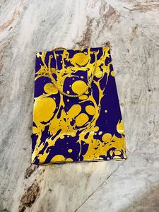 Sac cadeau de luxe en papier artisanal personnalisé, imprimé violet et or, avec poignée, recyclable, pour emballage cadeau et artisanat - Product Image 5