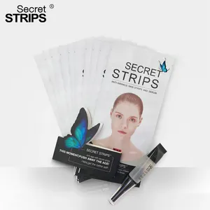 Patented new products 2018 hydrogel anti wrinkle pads, organic beauty cosmetics secret strips sheet mask wholesale