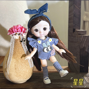 Nueva 16 cm BJD Mini muñecas 13 articulación móvil niña bebé 3D ojos grandes hermosa DIY <span class=keywords><strong>muñeca</strong></span> de juguete vestir moda <span class=keywords><strong>muñeca</strong></span> conjunta para niñas - Product Image 2