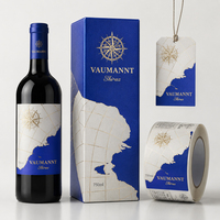Cajas de Vino Plegables de Cartón de Lujo Personalizadas, Cajas de Vino Individuales con Cierre Magnético, Caja de Vino de Cartón