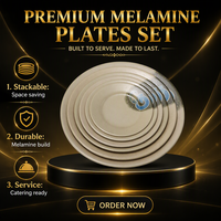 Assiette ronde en mélamine beige de 12 pouces pour restaurant chinois, hôtel, restauration, vente en gros, OEM, ODM, directement de l'usine