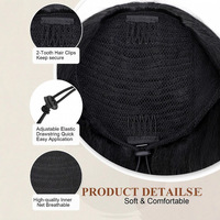 MEILASI Vente en gros Perruques européennes et américaines pour femmes, queue de cheval bouclée et volumineuse avec cordon de serrage, extension de cheveux courte bouclée style princesse de 16 pouces