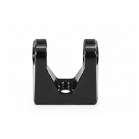 Support de fixation en forme de U en aluminium anodisé noir personnalisé avec trou fileté pour liaison mécanique et pièces de robot
