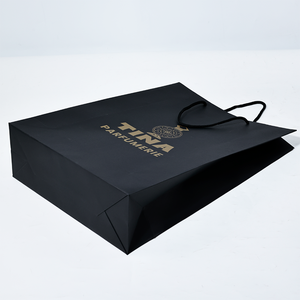 Sacchetto di carta di lusso all'ingrosso della lamina di oro Logo per l'imballaggio del regalo per lo Shopping artigianale della candela del vino - Product Image 2
