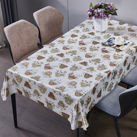 Nappe de table rectangulaire en PVC anti-taches, motif floral blanc de luxe RNPT Platinum, pour musulmans