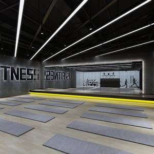 Lustre <span class=keywords><strong>LED</strong></span> à longue bande sans couture, bureau, supermarché, salle de sport, centre commercial, lampe suspendue industrielle - Product Image 5