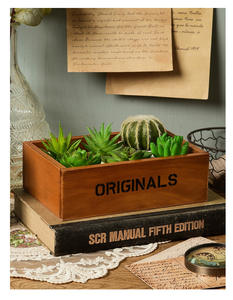 जापानी कोरियाई शैली छोटे फ्लेक्सी फूल पॉट <span class=keywords><strong>M</strong></span>-9092 थोक किराने ज़ाका डिजाइन आधुनिक विंटेज लकड़ी के डेस्कटॉप भंडारण बॉक्स - Product Image 2