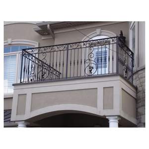 Balustrades en fer forgé pour l'extérieur et l'intérieur, main courante d'<span class=keywords><strong>escalier</strong></span> en fer forgé, balustre et <span class=keywords><strong>garde</strong></span>-<span class=keywords><strong>corps</strong></span> d'<span class=keywords><strong>escalier</strong></span> en métal - Product Image 5