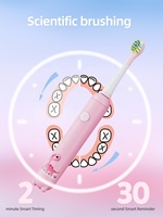 Brosse à dents électrique pour enfants personnalisée avec des poils doux en Dupont, alimentée par piles, nettoyage en douceur, design personnalisé