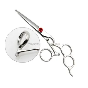 LX05 Triple Finger Rings Rotating Handle Swivel Hairdressing Scissors