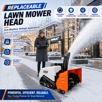 Balayeuse à neige industrielle et municipale à chenilles en caoutchouc avec télécommande sans fil pour un fonctionnement efficace – Équipement de déneigement hivernal