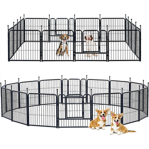 Wholesale Black Powder Coated Indoor / Outdoor Welded Wire <strong>Dog</strong> <strong>Run</strong> Kennel <strong>Panels</strong> and Gates - Product Image 3