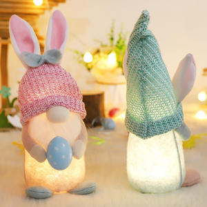 Vente flash : Poupées en tissu de Pâques, elfes, sans visage, ornements, gnome de Pâques, pendentif avec lumière LED pour la décoration de fête - Product Image 4