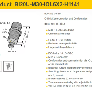 ใหม่เซ็นเซอร์ตรวจจับระยะใกล้แบบเหนี่ยวนำรุ่นดั้งเดิม Bi20u-m30-iol6x2-h1141 Bi8u-mt18-ap6x-h1141 อเนกประสงค์สำหรับการติดตั้งระบบอัตโนมัติ ใช้ BI20U-M30 - Product Image 5