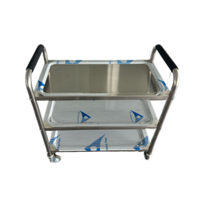 Victory Commercial Kitchen Equipment Carro de acero inoxidable de tres capas Carro de mano Coche comedor para hoteles y restaurantes - Product Image 1