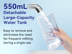 Irrigador Bucal Recargable SEAGO SG-8020 de 550 ml con 4 Modos, 9 Intensidades y Pantalla LCD - Product Image 6