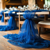 Voile brillante pour drapé de fond, chemin de table et nœud de chaise – Décoration pour événements et mariages