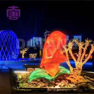 Luz LED decorativa con forma de flor, impermeable IP65, crea un ambiente divertido para uso en interiores/exteriores, patios, parques comunitarios - Product Image 5