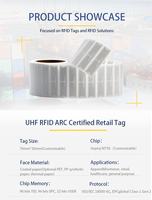 Etiqueta RFID UHF M750 con Certificación ARC, Etiqueta RFID de Papel Recubierto de Largo Alcance para Ropa, Comercio Minorista, Gestión de Inventario de Supermercados