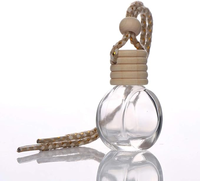 Diffuseur d'aromathérapie en verre pour voiture, flacon de parfum d'huiles essentielles avec bouchon en bambou Moso