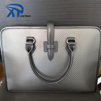 Mallette en cuir et fibre de carbone pour homme, accessoire d'affaires pour ordinateur portable