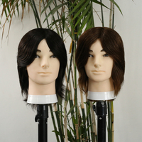 Vente en gros de haute qualité Cosmétologie 100% Salon de coiffure humain Mannequin poupée pratique tête de formation masculine pour les coiffeurs