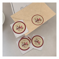 Autocollants d'Anniversaire Personnalisés Vintage Mignons pour Fête, Étiquettes Cadeaux Imperméables pour Emballage et Décoration