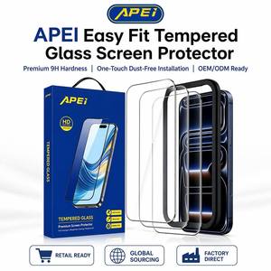 9H Tempered Glass Anti-Fingerprint Bubble Free Screen Protector with Installation Frame for <strong>iPhone</strong> 18 17 16 15 Pro Max Air - Product Image 3