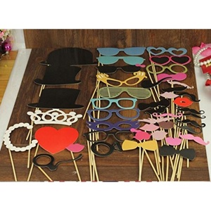 Accessoires photo avec moustache sur bâton, chapeaux, lunettes, bouche, décoration de carnaval, accessoires de fête - Product Image 4