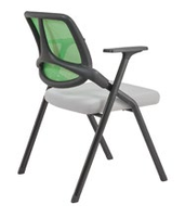 Chaises de salle de conférence pliables avec accoudoir pour tablette, sièges de bureau avec bureau rabattable
