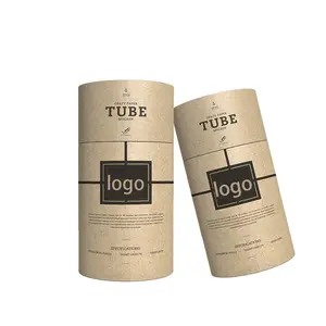 Tubo cilíndrico biodegradable respetuoso con el medio ambiente, embalaje para el cuidado de la piel, tubo de papel