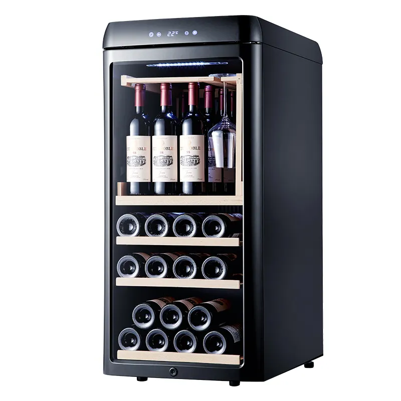 Resfriador de vinho ao ar livre, para venda, vidro, porta, bebidas, refrigerador de vinho, zona única, controle de clima, celular para vinho