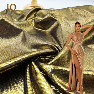 Ưa Thích Tỏa Sáng Gân 95% <span class=keywords><strong>Polyester</strong></span> 5% Spandex Tùy Chỉnh 175gsm Lá Vàng In Đan Sườn Vải Cho Dresses - Product Image 1