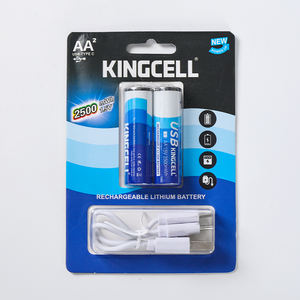 Usb liion <span class=keywords><strong>aa</strong></span> 1.5v 2500mwh סוללה נטענת צילינדרית עם מטען מסוג c - Product Image 1