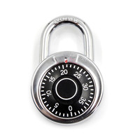 Serrure à combinaison à cadran de forme ronde de bonne qualité 3 codes cadenas à disque sans clés