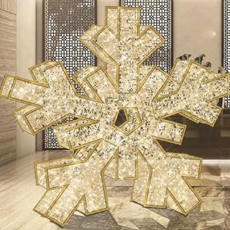 Christmas decoration outdoor 12V led motif snowflake light with meteor snowflake light