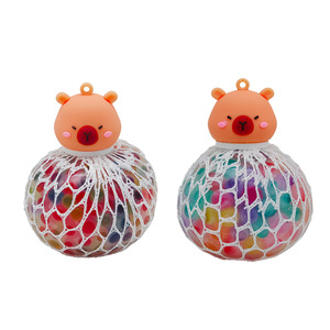 2025 Colorful Doll Decorations TPR Stress <b>Ball</b> Stress Relief Rubber <b>Squeeze</b> Grape Shape Mesh Trending Stress <b>Ball</b> - Product Image 5