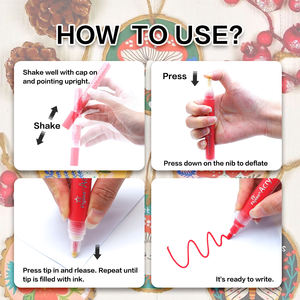 フライシー28色エコフレンドリーアクリル絵の具ペンDIYグラフィティペイントカラーアクリルペン、ガラス、紙、木材の塗装用 - Product Image 5