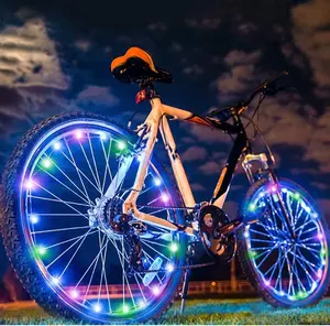 Lumières Led pour roues de vélo, imperméable, éclairage lumineux, décoration pour enfants, rayons de sécurité