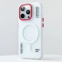 Coque de protection givrée antichoc avec chargement sans fil tendance pour iPhone 16, 15 Pro Max, 14 Pro, 13 Pro, 14, 13 Pro Max