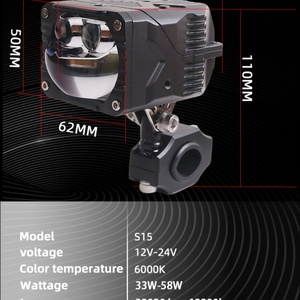 Sanvi S15 Dual Color Motorcycle <b>Led</b> Spotlight Auxiliary Headlamp Motorbike Headlight Motorcycle Accessories Motor Fog Light - Product Image 6