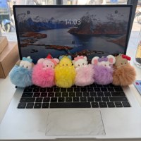 Набор-сюрприз Mikko Pom-Pom Fluffy, плюшевая фигурка-брелок из ПВХ, коллекционный подарок, 12 шт. в демонстрационной коробке, 1/72 Скрытая фигурка