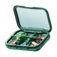 Boîte à pilules portable, petit conteneur à pilules, 6 compartiments, format poche, étui de rangement pour pilules, organisateur de pilules, boîte de rangement pour médicaments