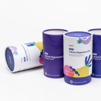 Emballage en papier de carton de boîte à bonbons cylindrique personnalisé de luxe avec impression personnalisée