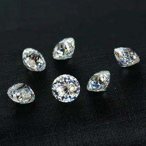 Perles de mode Empire Cu tRound en forme de Moissanite, fabrication de bijoux de Collection de pierres précieuses blanches DEF ou GH, vente en gros